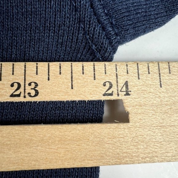 VTG NCAA Notre Dame Fightin Irish Sweatshirt Large Blue Faded Stained Crewneck - Picture 14 of 15